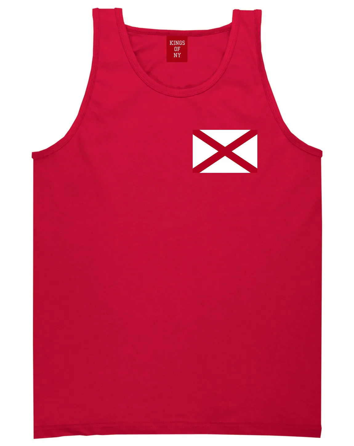 Alabama State Flag AL Chest Mens Tank Top T-Shirt