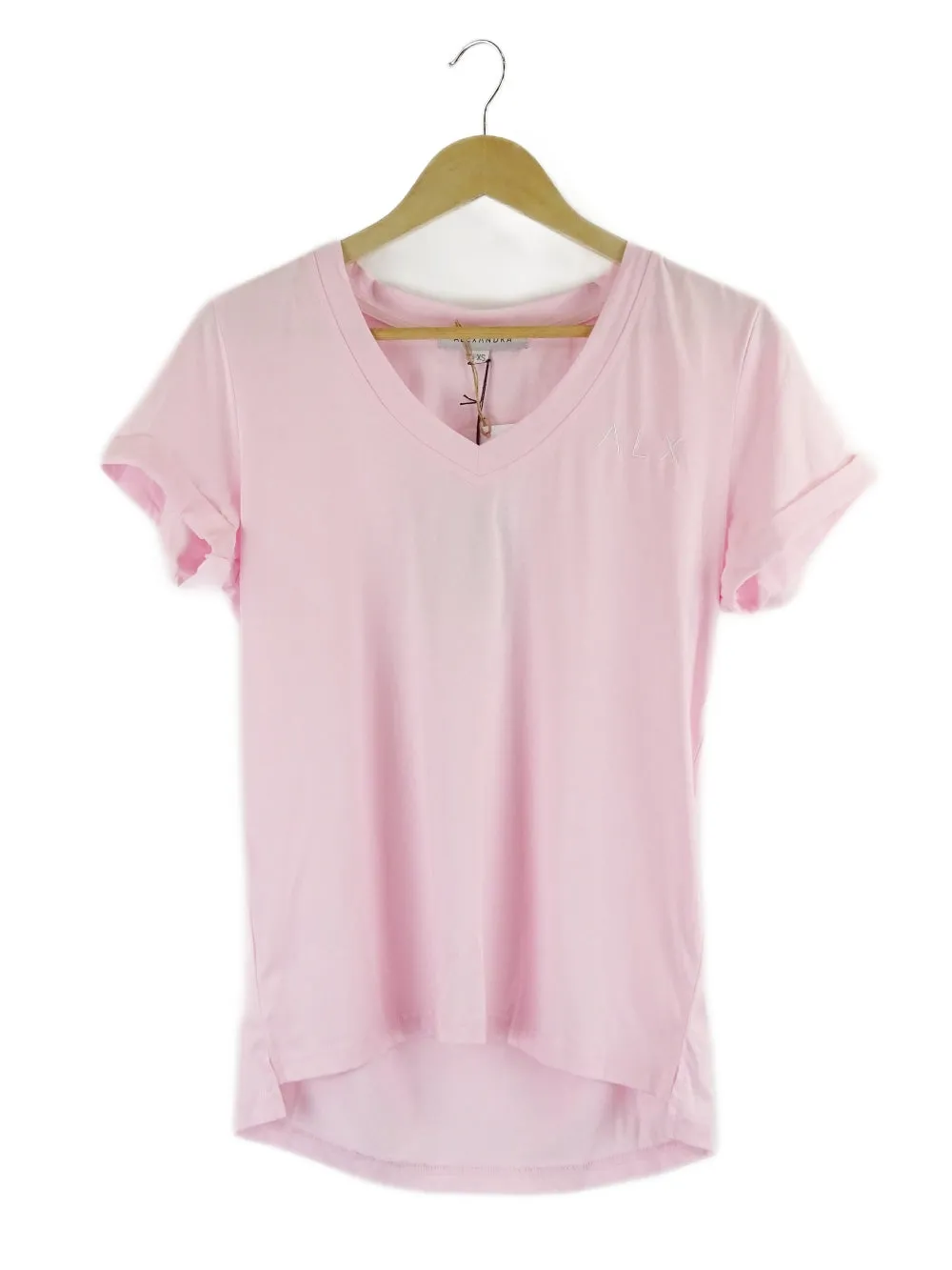 Alexandra Pink V Neck T Shirt S