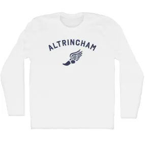 Altrincham Running Track Winged Foot Adult Cotton Long Sleeve T-shirt