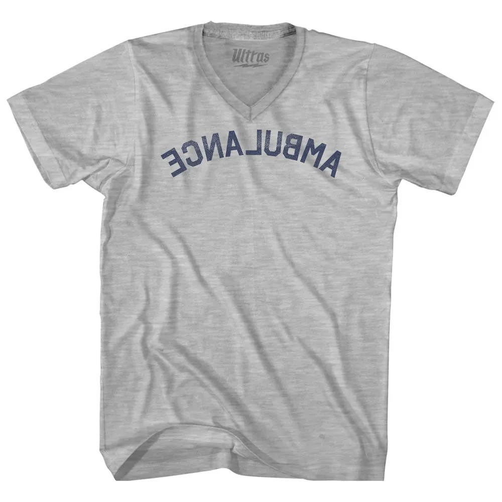 Ambulance Adult Cotton V-neck T-shirt