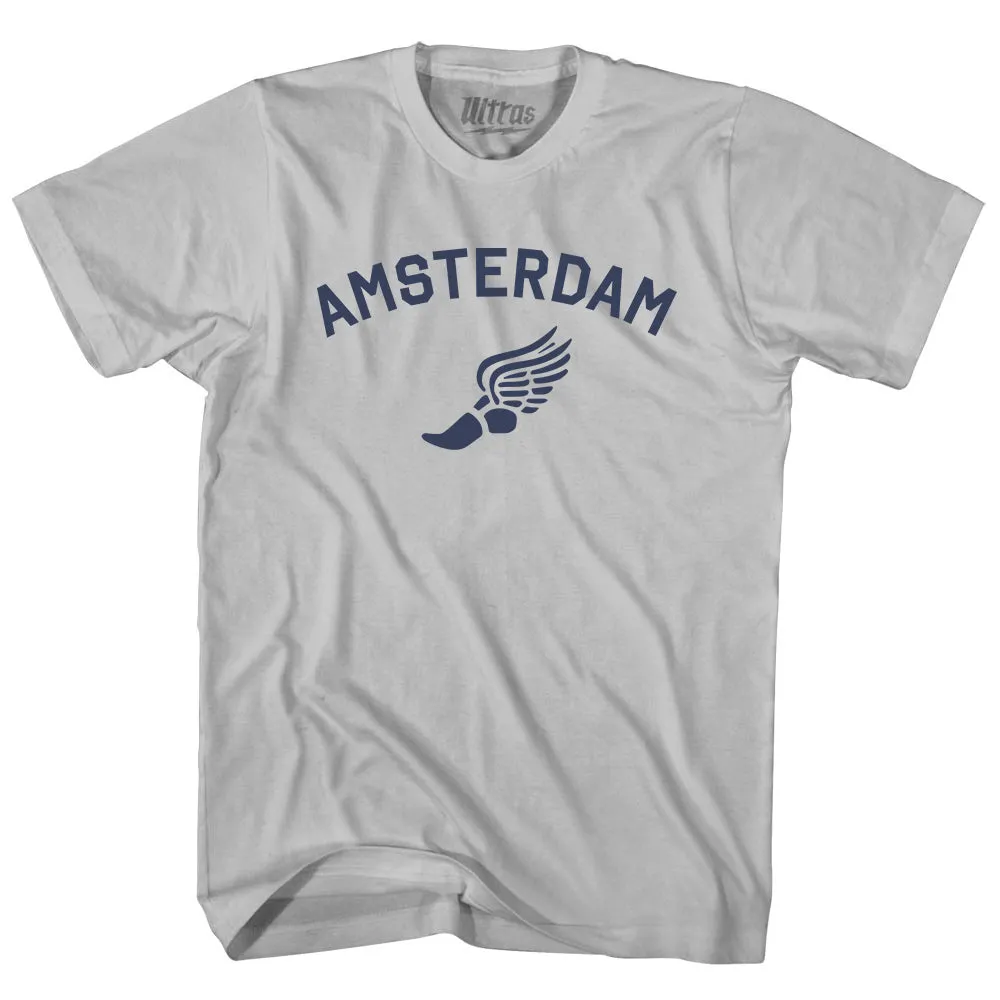 Amsterdam Running Track Winged Foot Adult Cotton T-shirt
