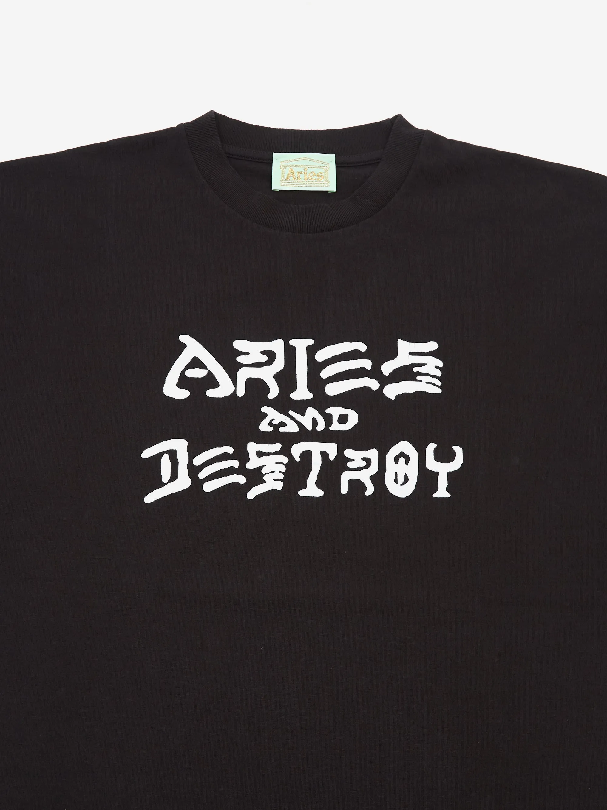 Aries Vintage Aries and Destroy SS Tee - Black