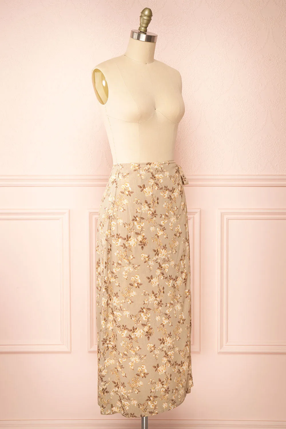 Artemisia | Midi Floral Wrap Skirt