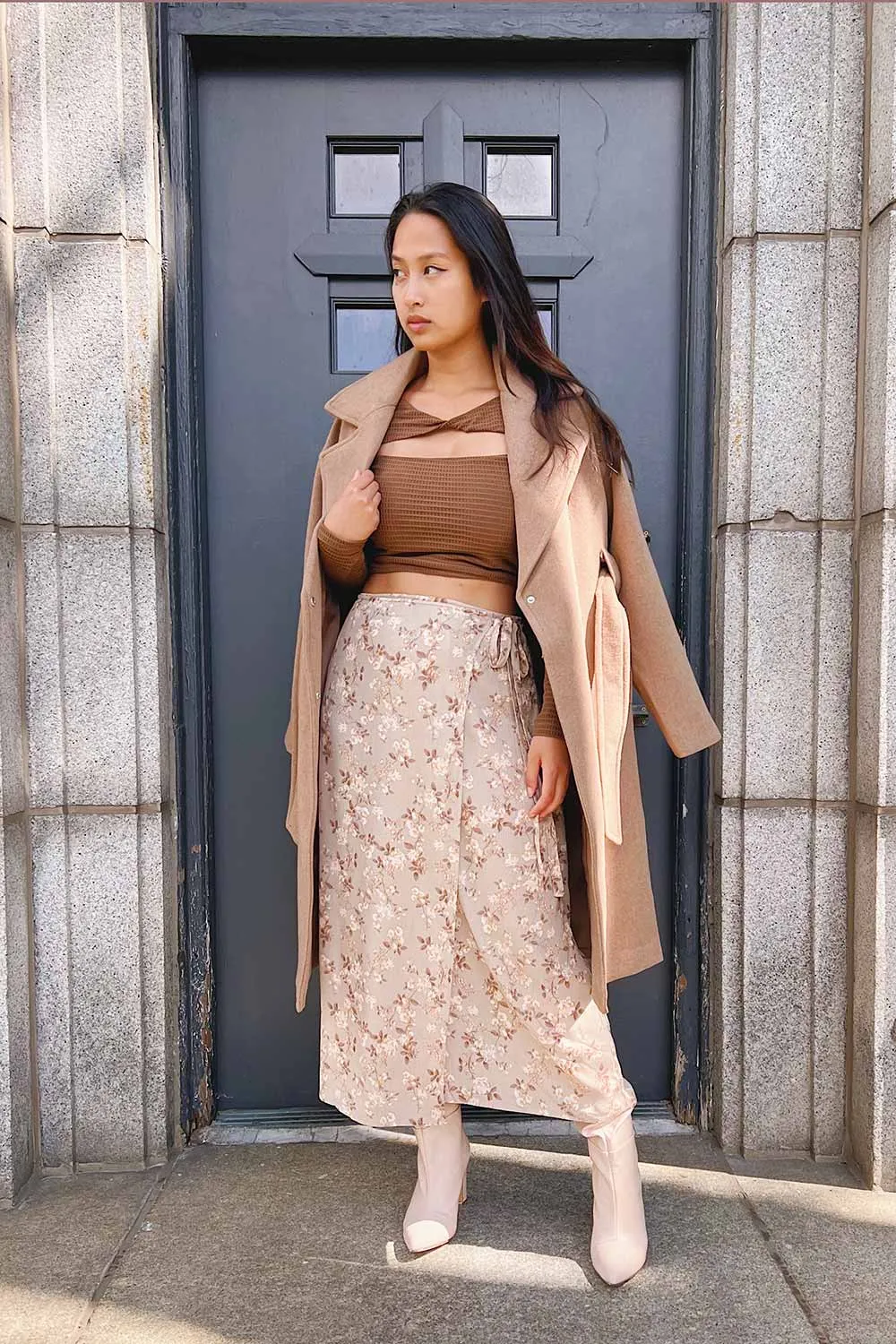 Artemisia | Midi Floral Wrap Skirt