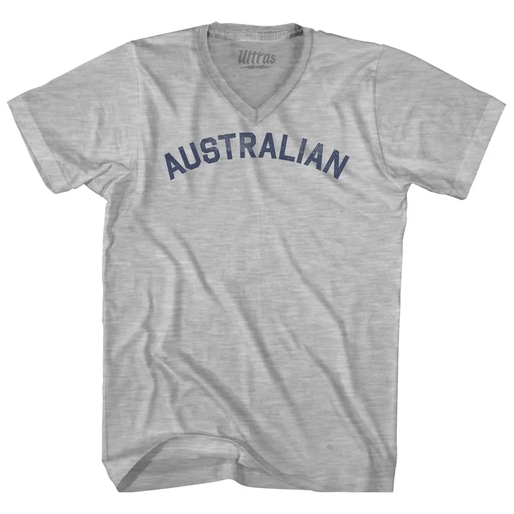 Australian Adult Cotton V-neck T-shirt