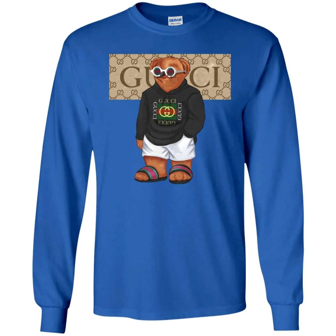Best Gucci Bear Style Fashion T-shirt Men Long Sleeve Shirt