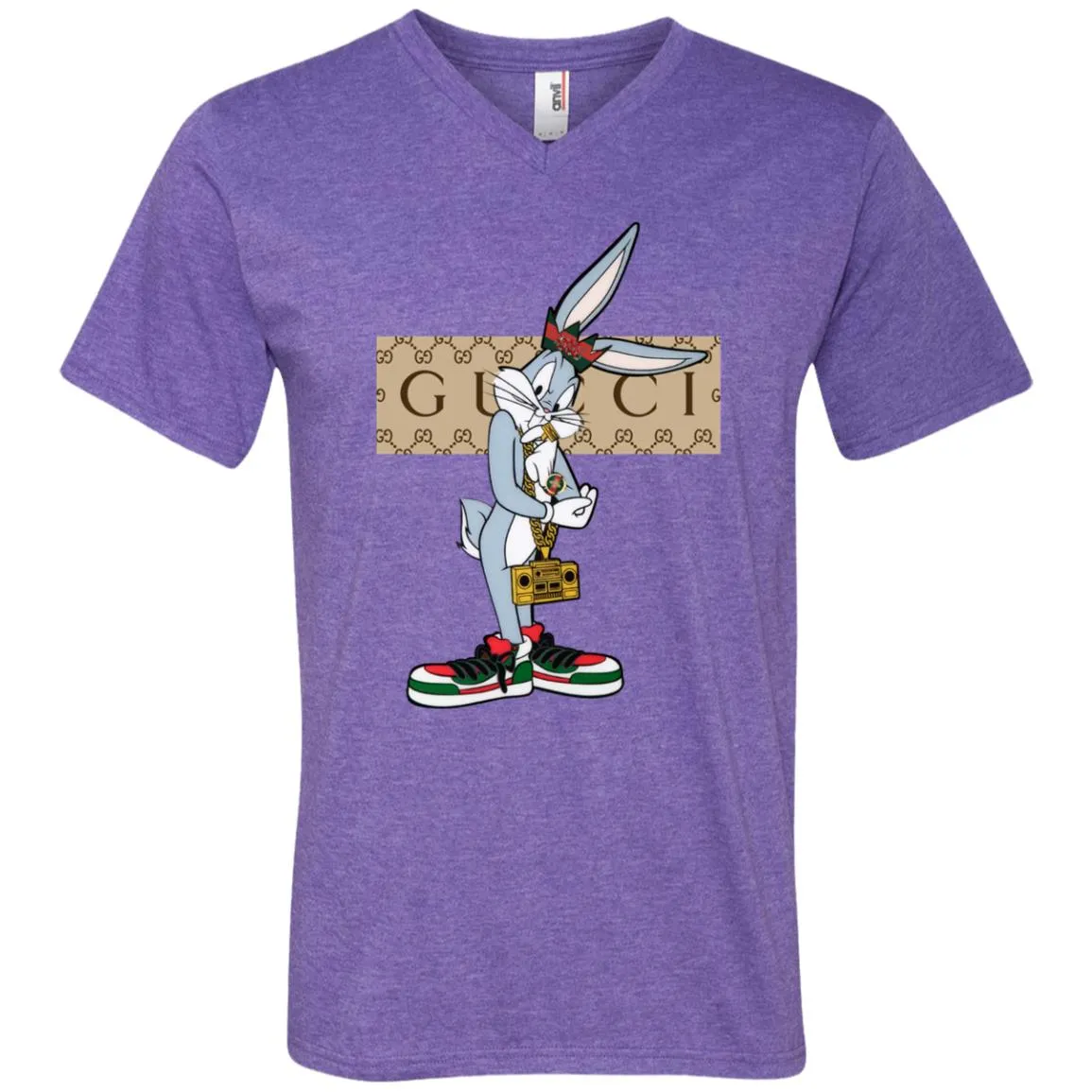 Best Gucci Rabbit T-shirt Men V-Neck T-Shirt