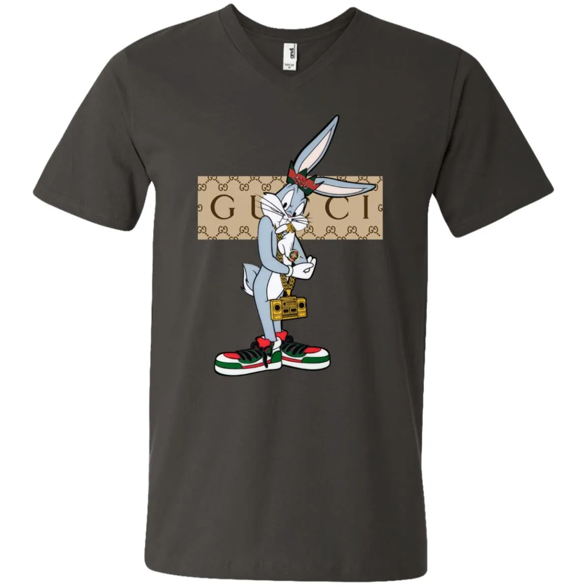 Best Gucci Rabbit T-shirt Men V-Neck T-Shirt