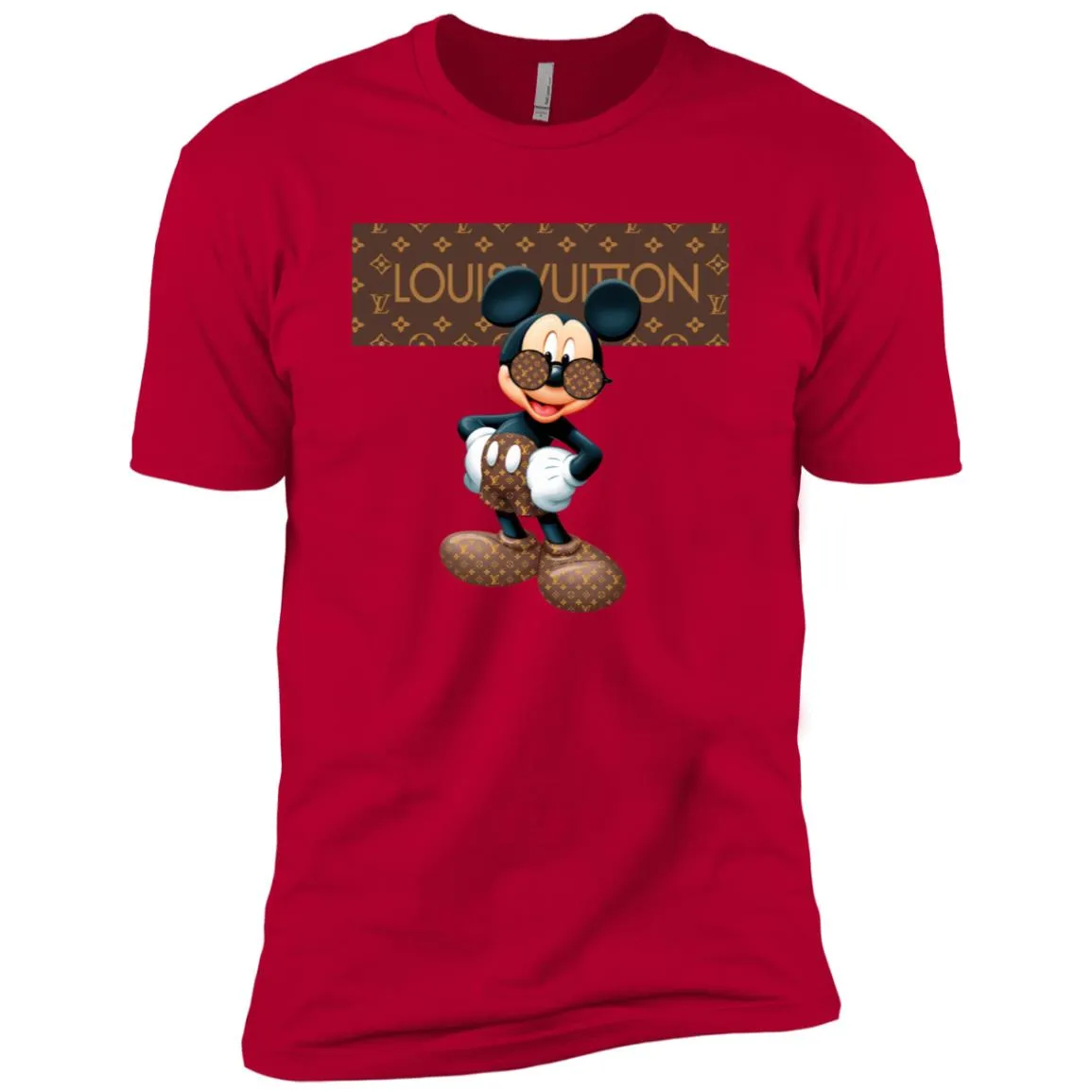 Best Louis Vuitton Mickey Mouse Shirt Men Short Sleeve T-Shirt