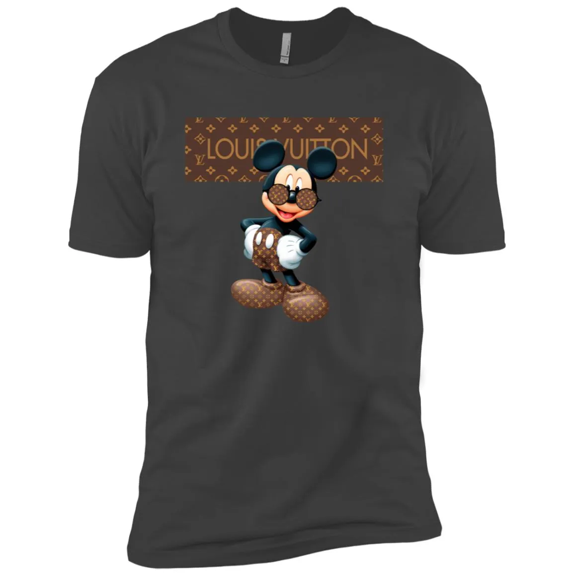 Best Louis Vuitton Mickey Mouse Shirt Men Short Sleeve T-Shirt