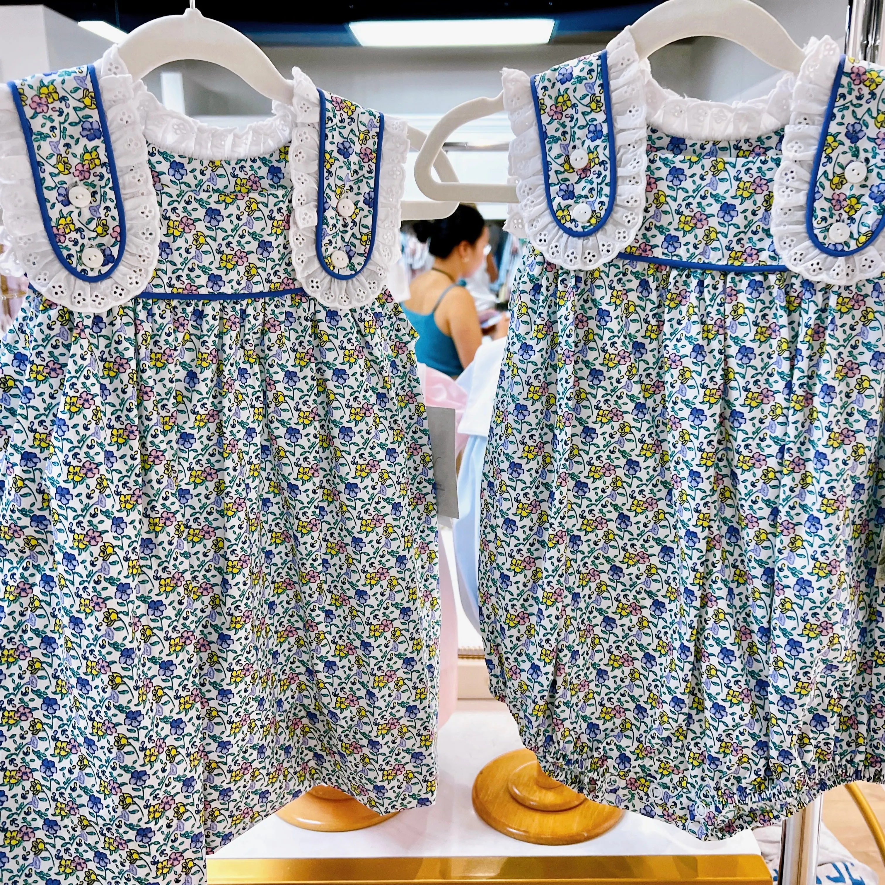 Blue Rose Flowers Dress