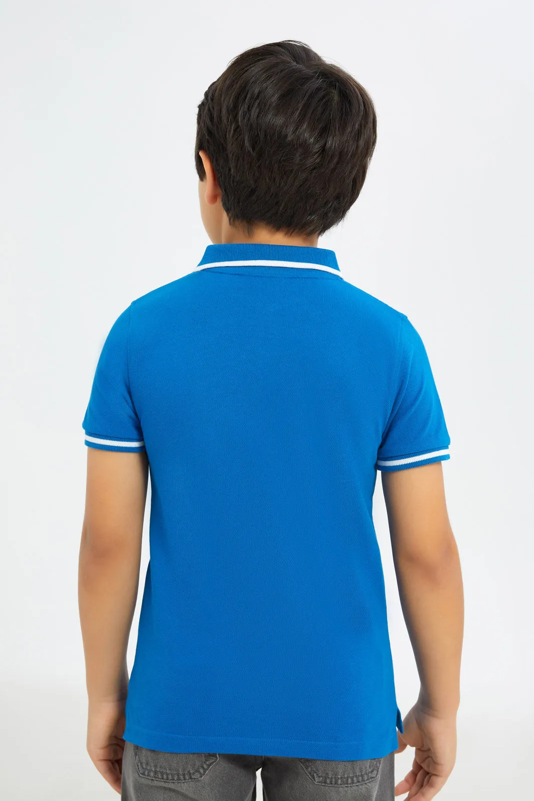 Boys Blue Sonic Polo Shirt