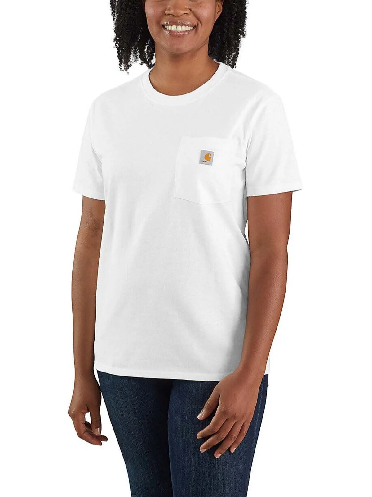 Carhartt&#x20;103067&#x20;Women&#x27;s&#x20;Pocket&#x20;s&#x2F;s&#x20;T-Shirt&#x20;-&#x20;White