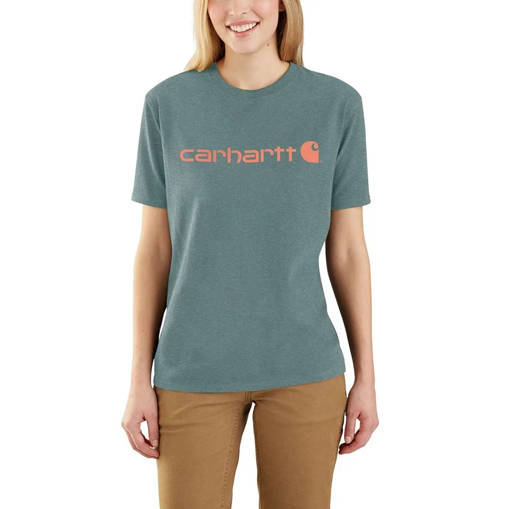 Carhartt&#x20;103592&#x20;Women&#x27;s&#x20;Logo&#x20;T-Shirt&#x20;s&#x2F;s&#x20;-&#x20;Fog&#x20;Green