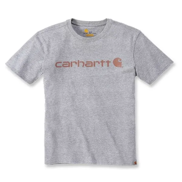 Carhartt&#x20;103592&#x20;Women&#x27;s&#x20;Logo&#x20;T-Shirt&#x20;s&#x2F;s&#x20;-&#x20;Heather&#x20;Grey