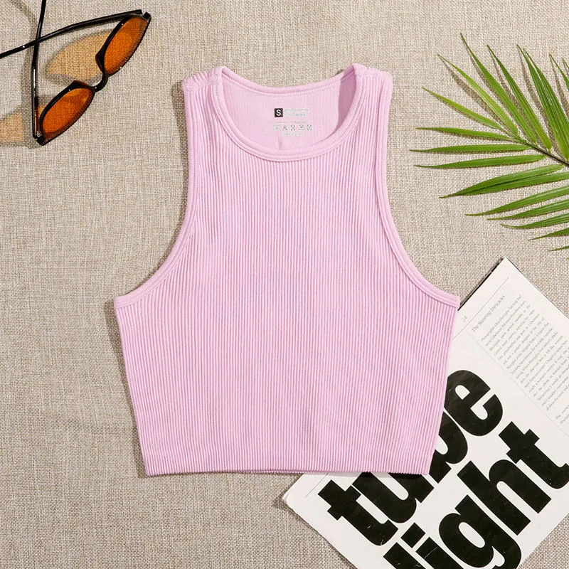 Crop Top Women Solid Basic T-shirts