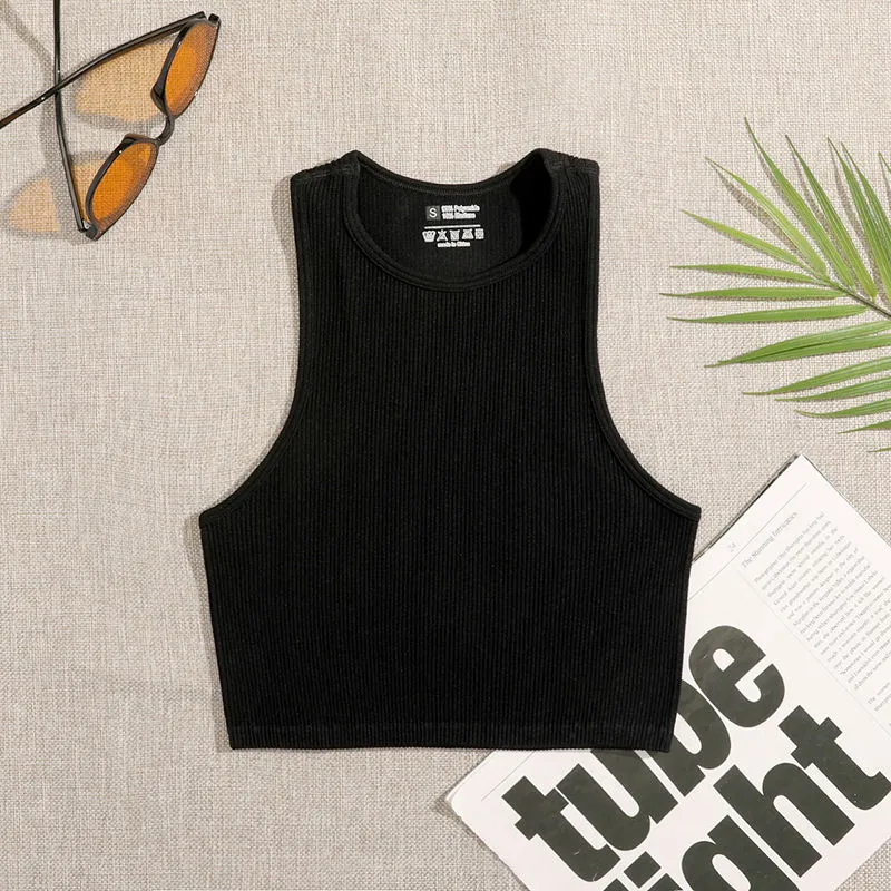 Crop Top Women Solid Basic T-shirts