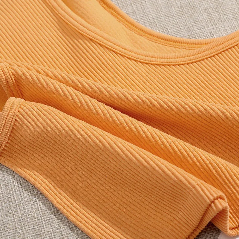Crop Top Women Solid Basic T-shirts
