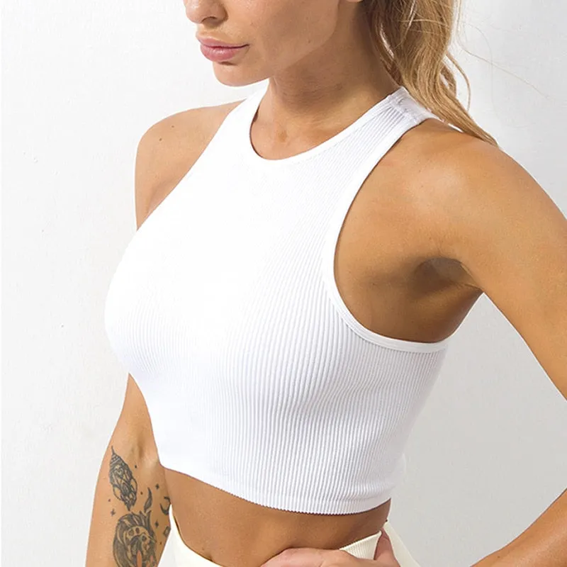 Crop Top Women Solid Basic T-shirts