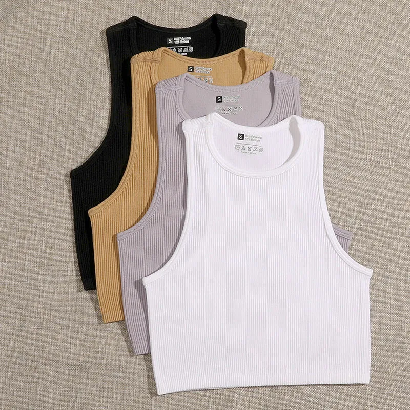 Crop Top Women Solid Basic T-shirts