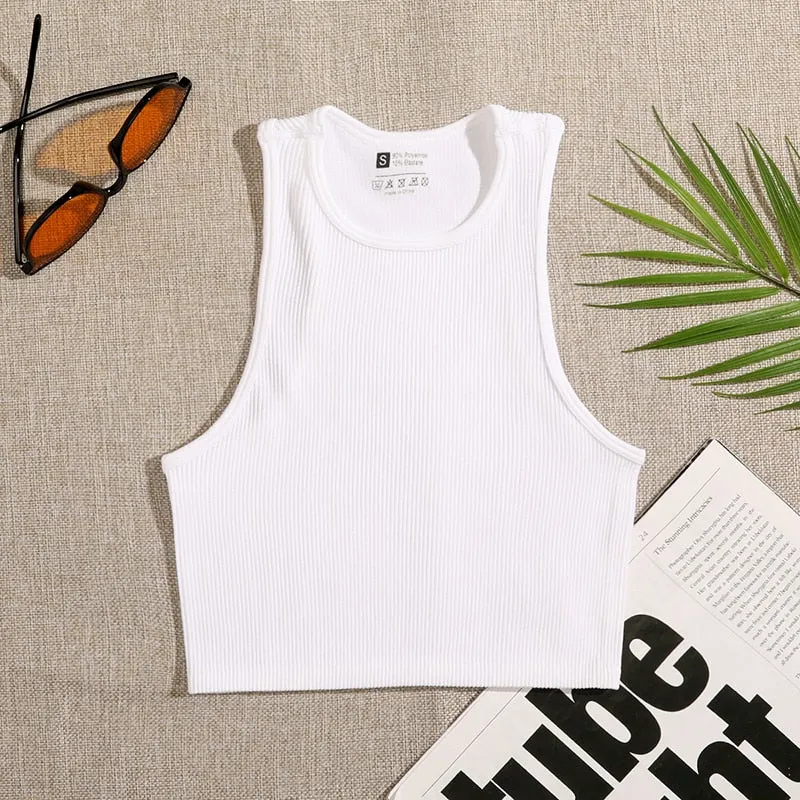 Crop Top Women Solid Basic T-shirts