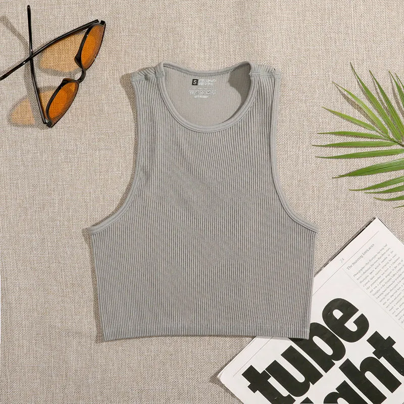 Crop Top Women Solid Basic T-shirts