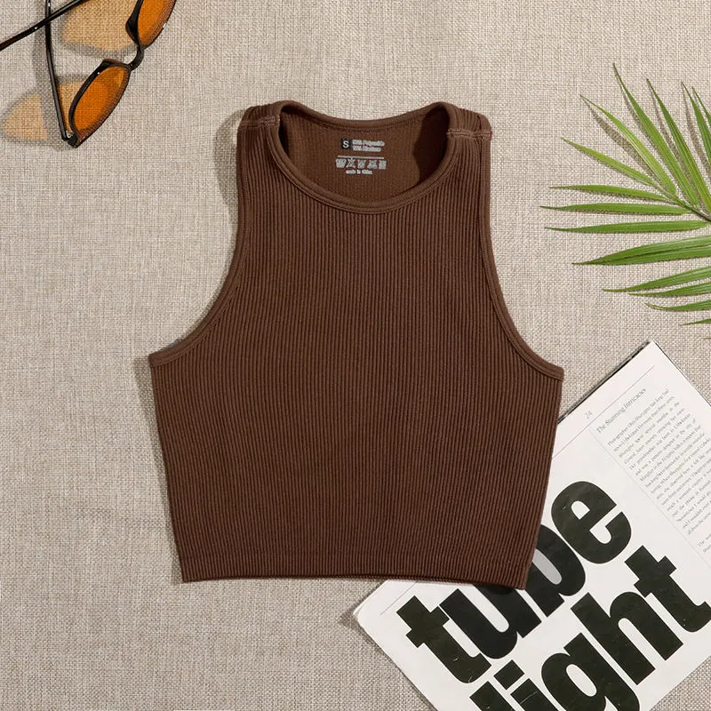 Crop Top Women Solid Basic T-shirts