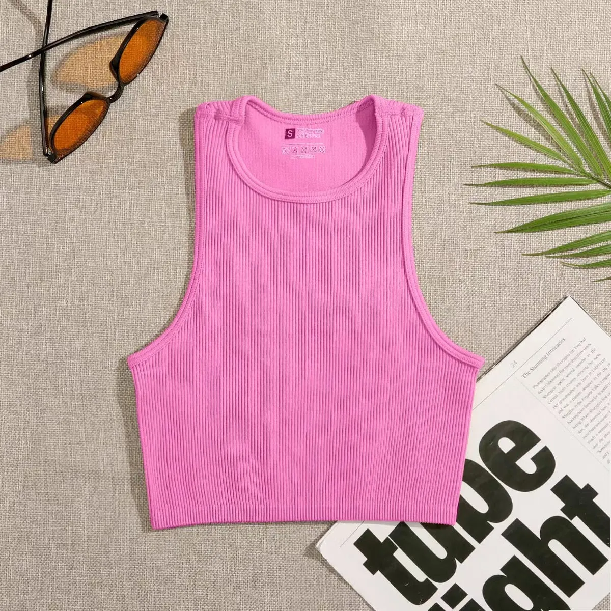 Crop Top Women Solid Basic T-shirts