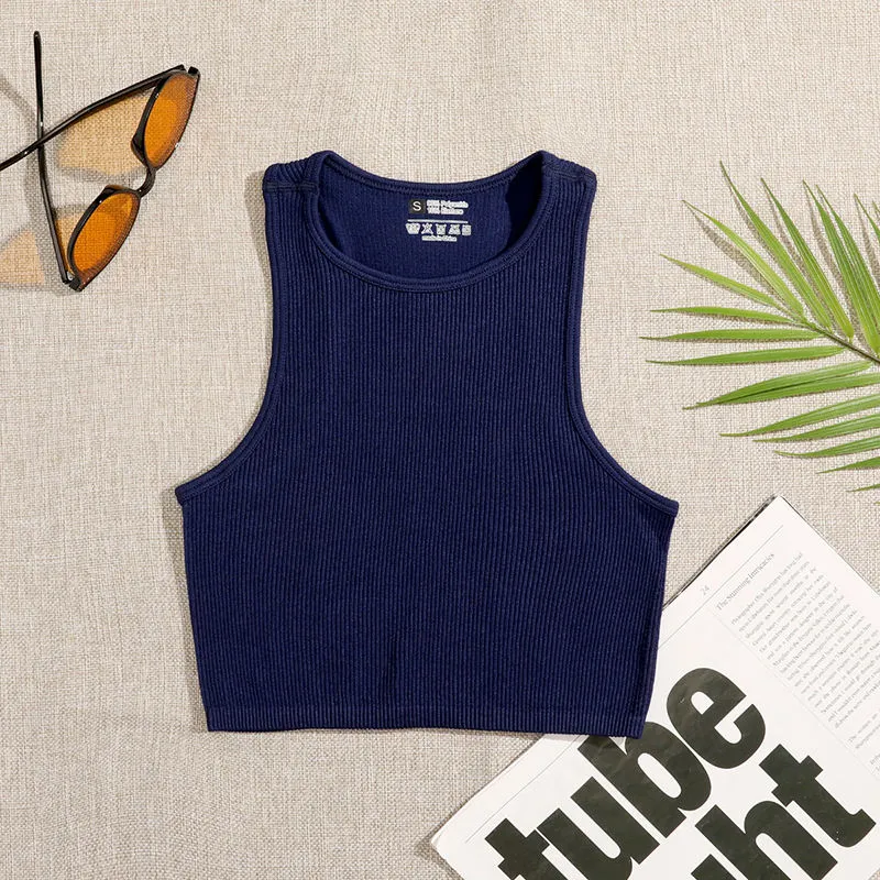 Crop Top Women Solid Basic T-shirts