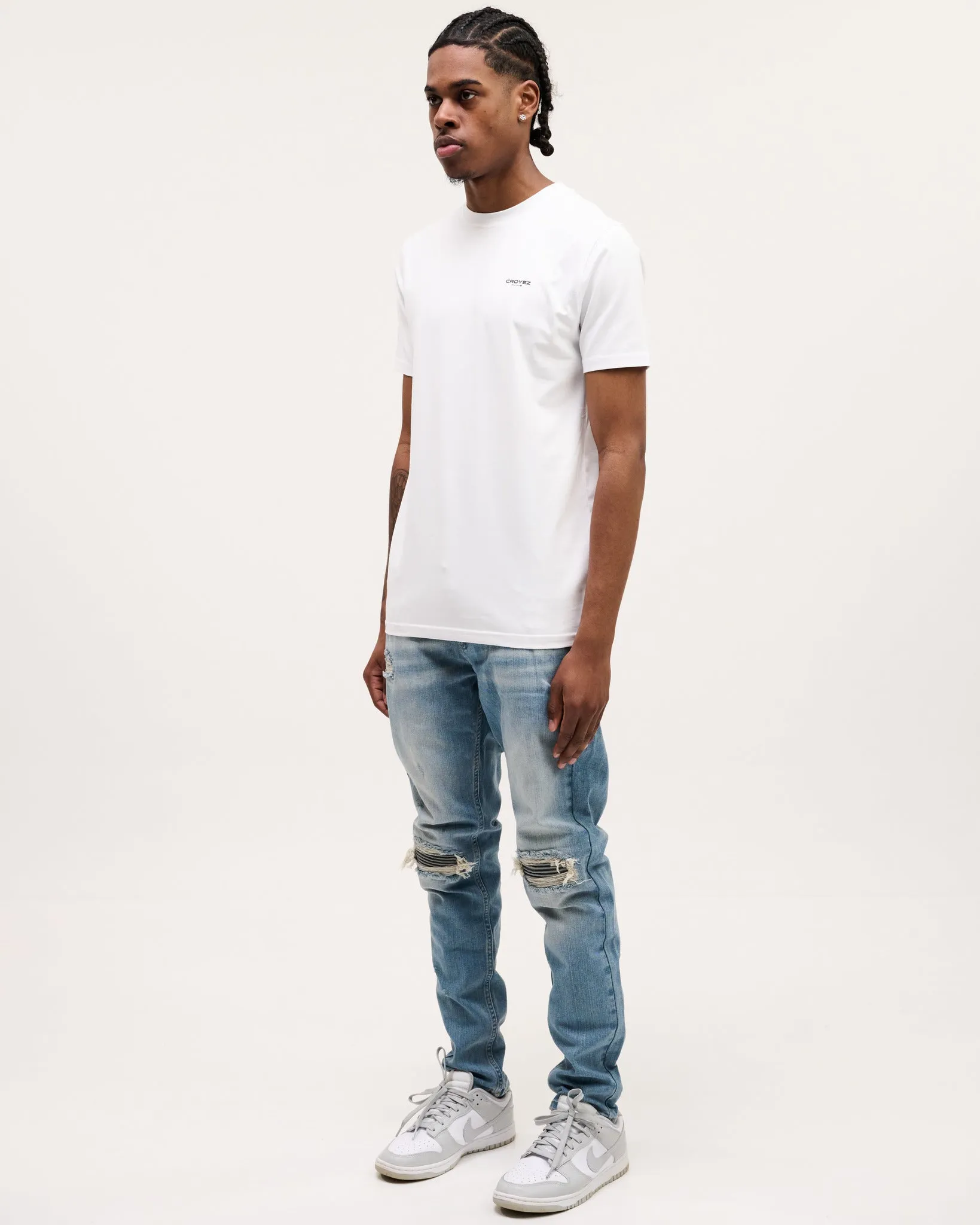 Croyez Basic T-Shirt Wit - Zwart
