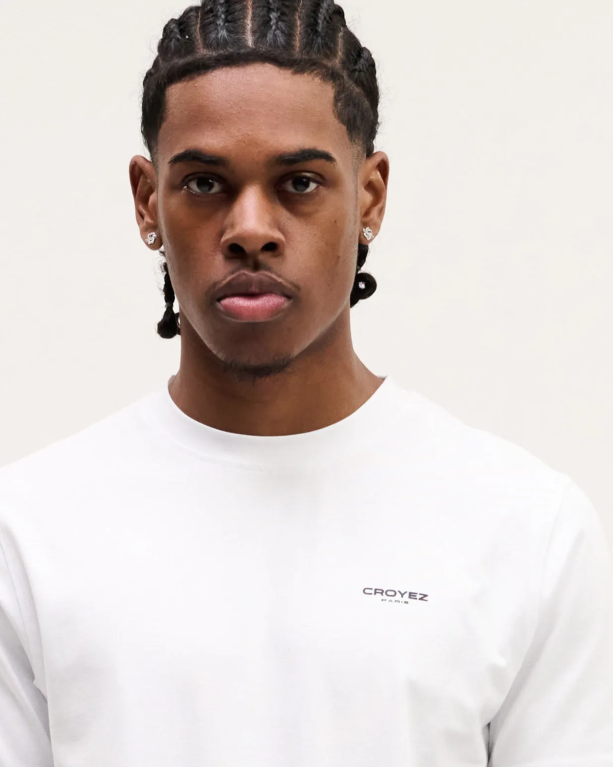 Croyez Basic T-Shirt Wit - Zwart
