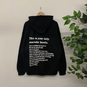 Daily Reminder Hoodie Black