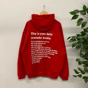 Daily Reminder Hoodie Red
