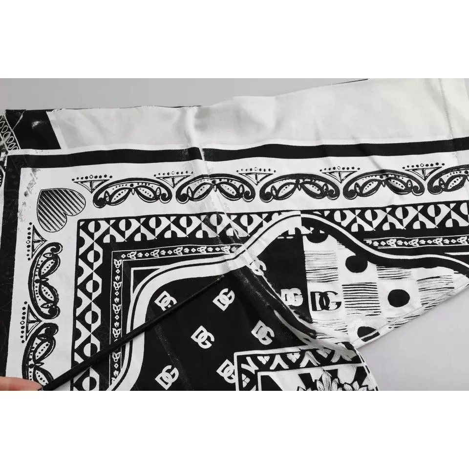 Dolce & Gabbana White Bandana Print Cotton Short Sleeves T-shirt
