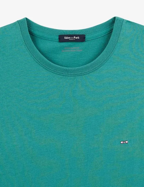 Eden Park Classic Round Neck Green Tee Green