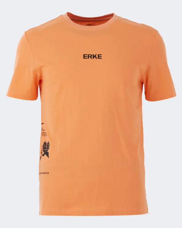 Erke Crew Neck Men Lifestyle T-Shirt Soft Orange 11222291601-302