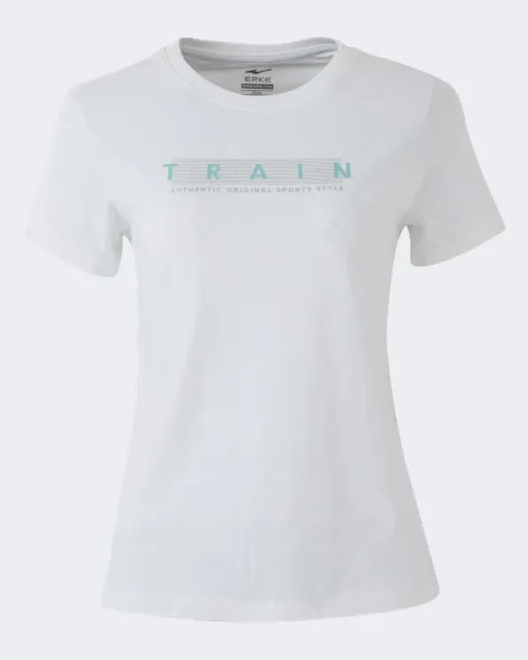 Erke Crew Neck Women Lifestyle T-Shirt White 12222291294-001