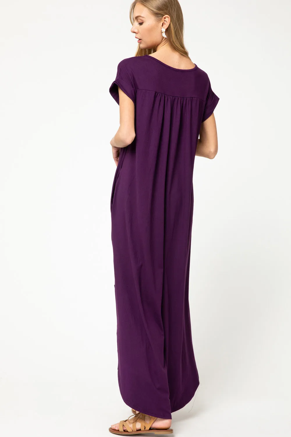 Everyday Pocket Maxi Dress,  Plum