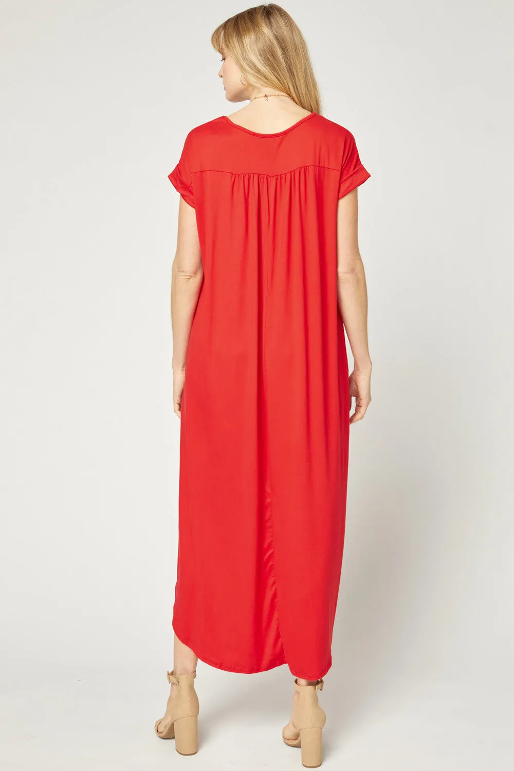 Everyday Pocket Maxi Dress, Tangerine