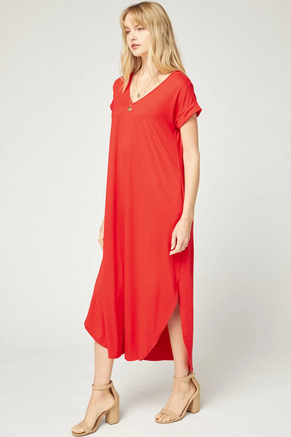 Everyday Pocket Maxi Dress, Tangerine