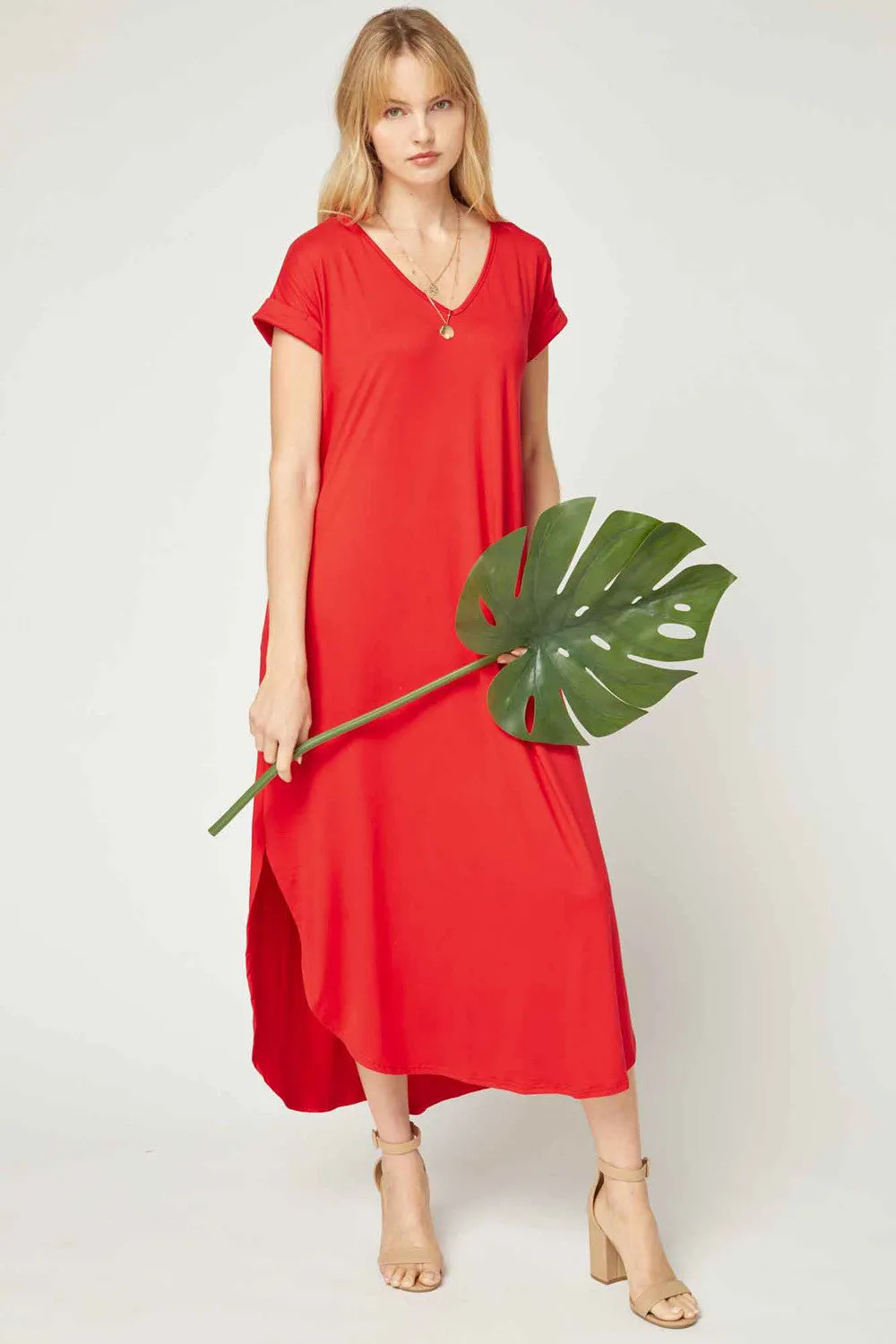 Everyday Pocket Maxi Dress, Tangerine