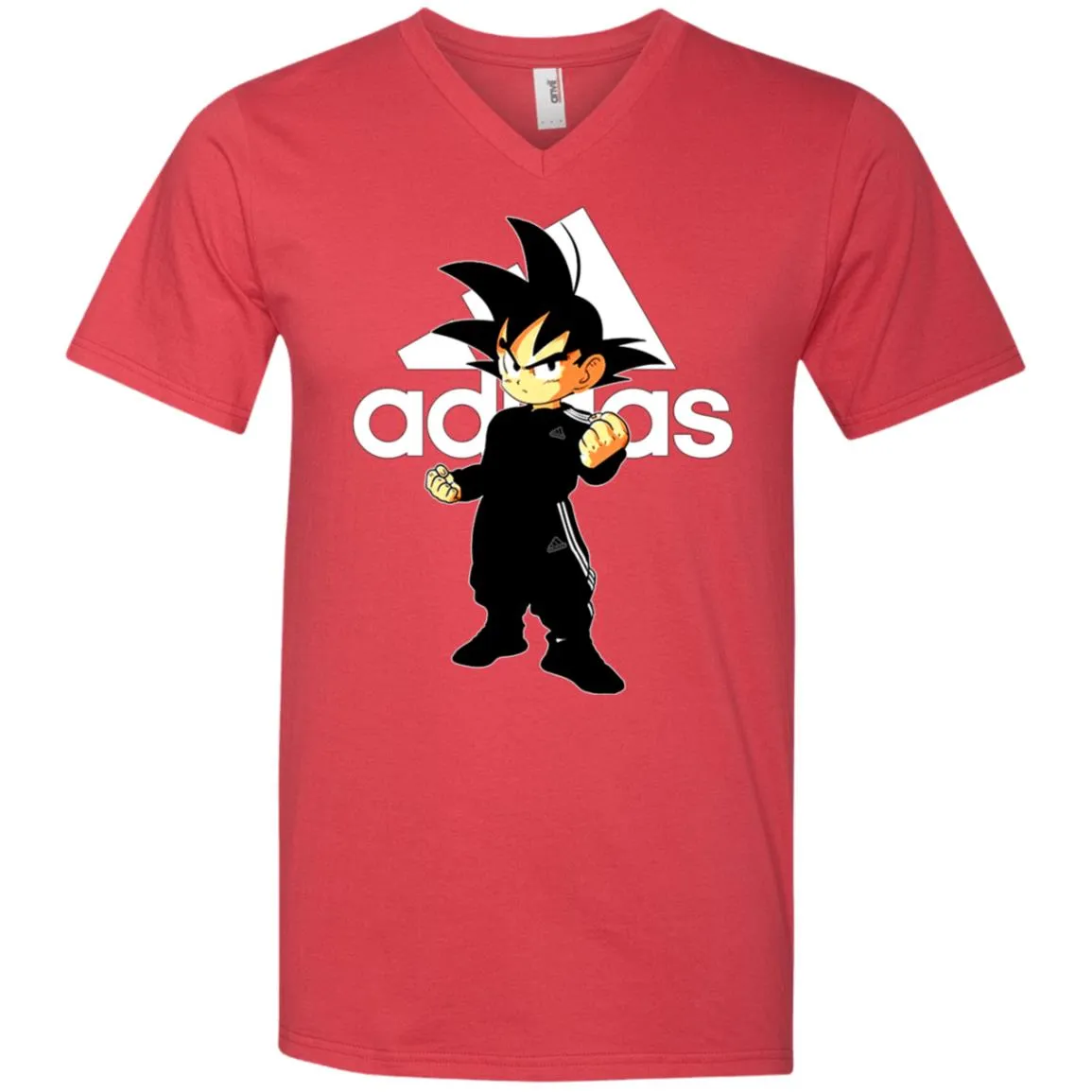Goku Treding Adidas White T-shirt Men V-Neck T-Shirt