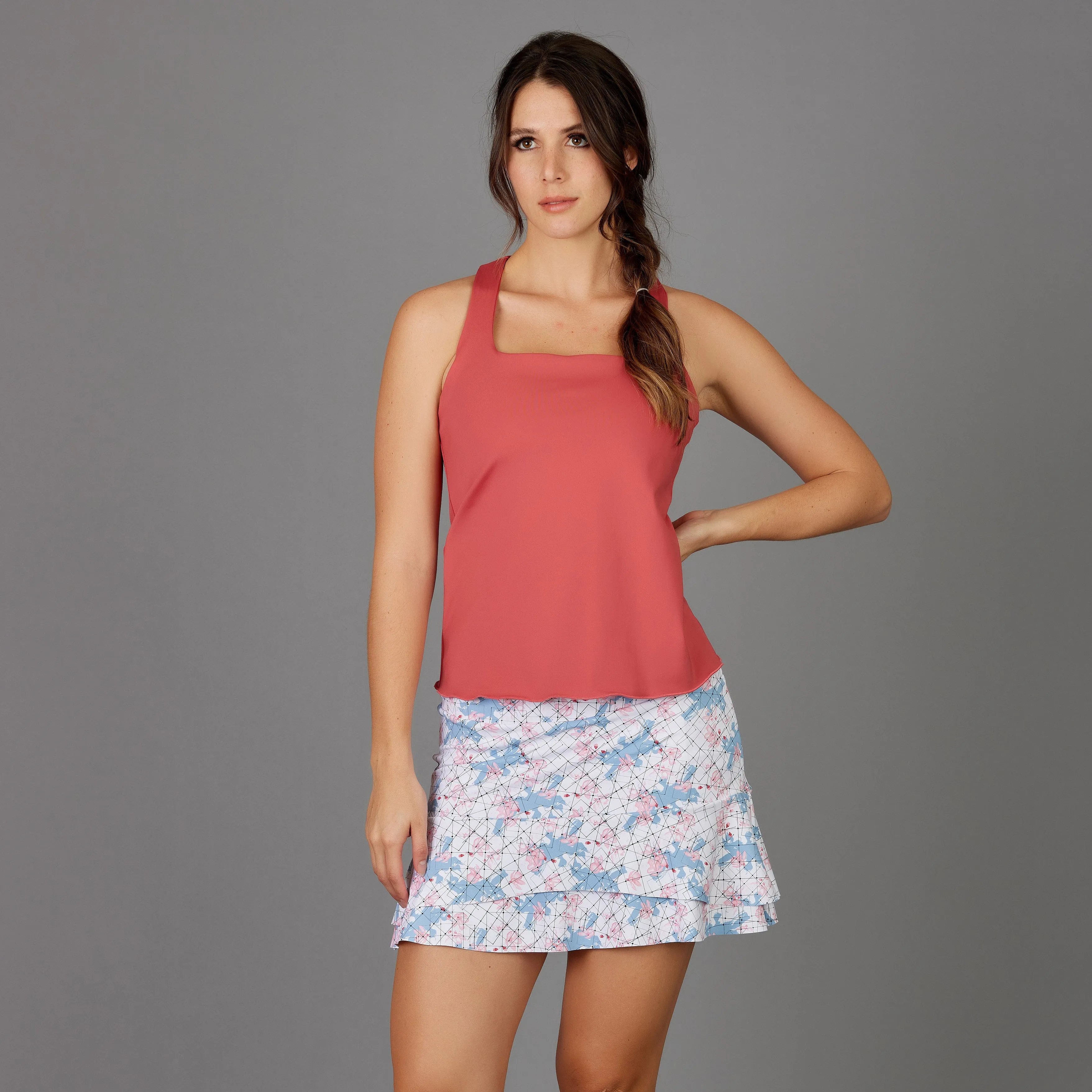 Grids Mid Skort (print)