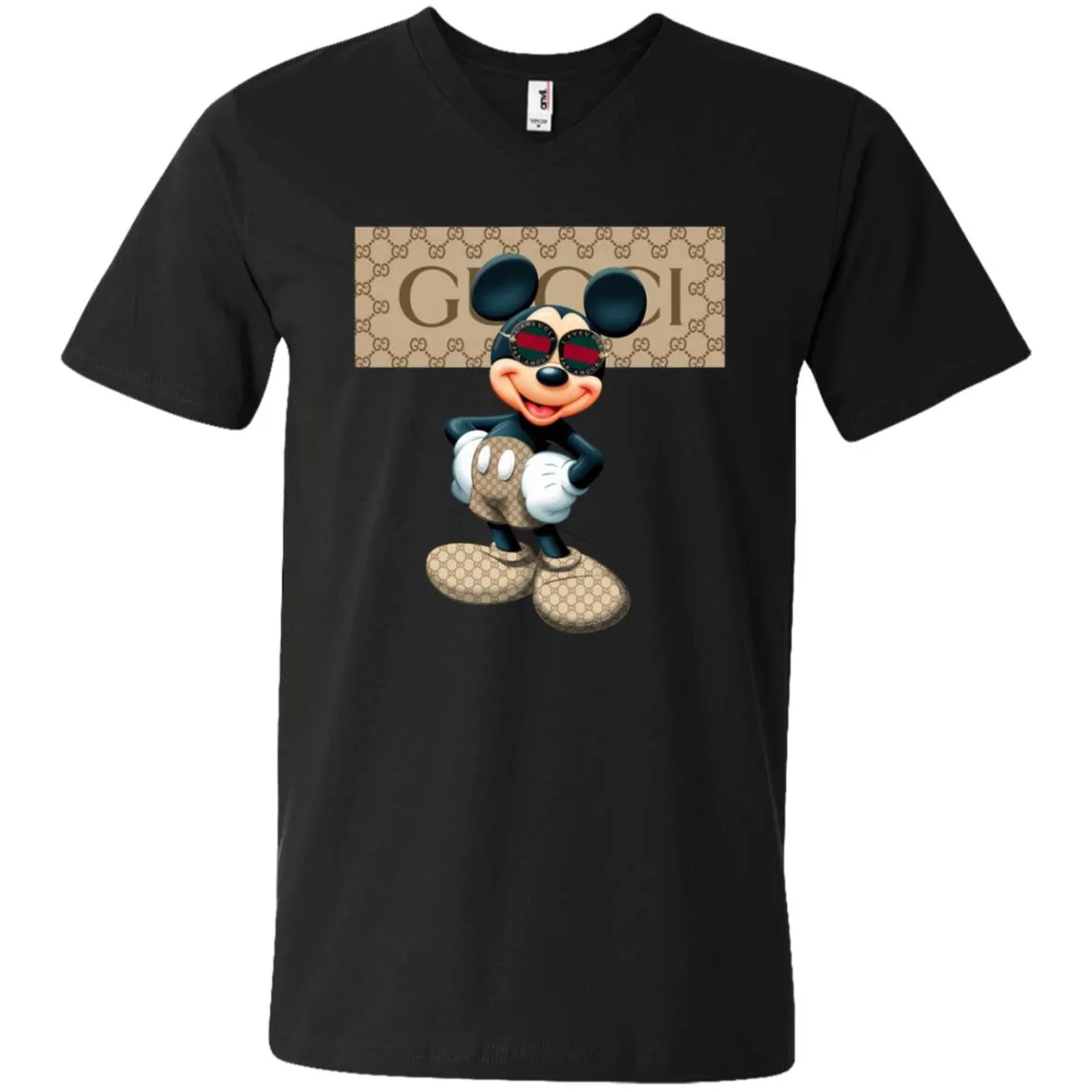 Gucci Mickey Gift Birthday T-shirt Men V-Neck T-Shirt