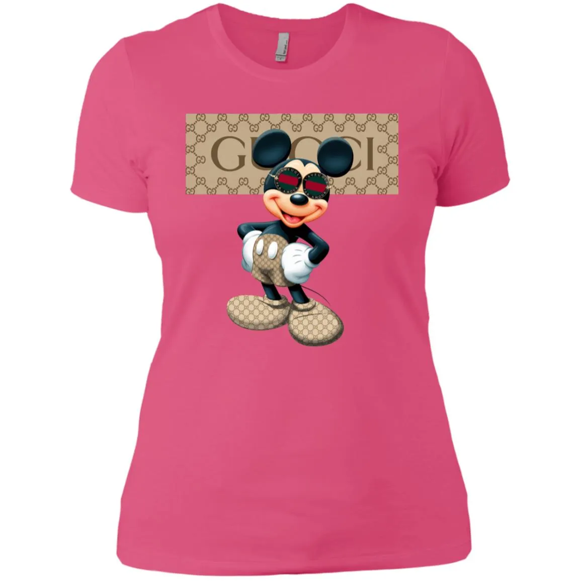 Gucci Mickey Gift Birthday T-shirt Women Cotton T-Shirt