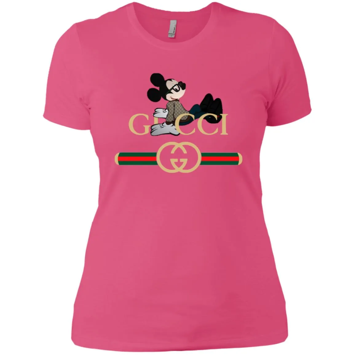 Gucci Mickey T-shirt Women Cotton T-Shirt
