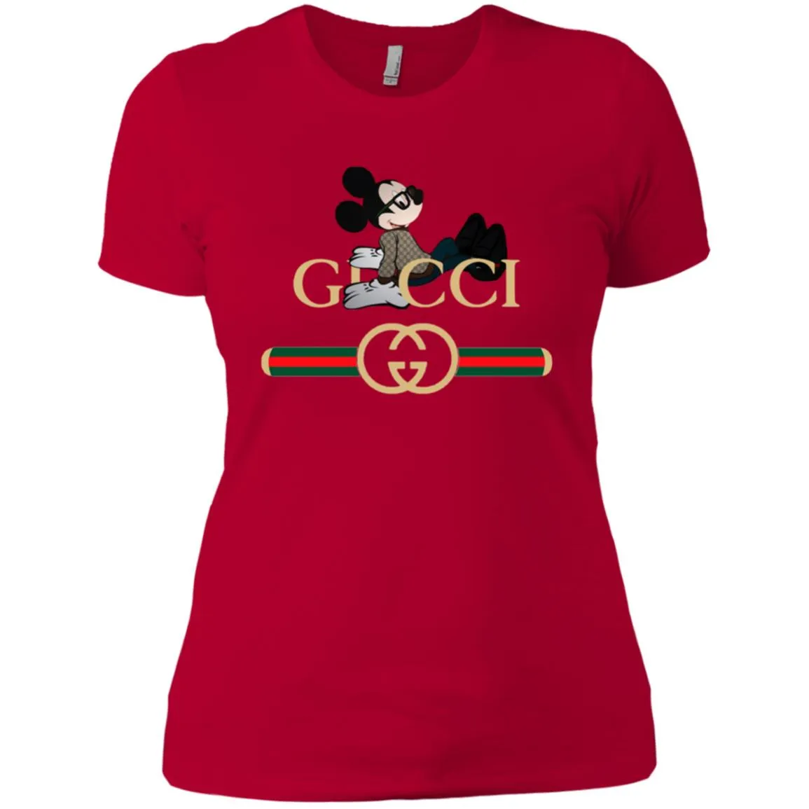 Gucci Mickey T-shirt Women Cotton T-Shirt