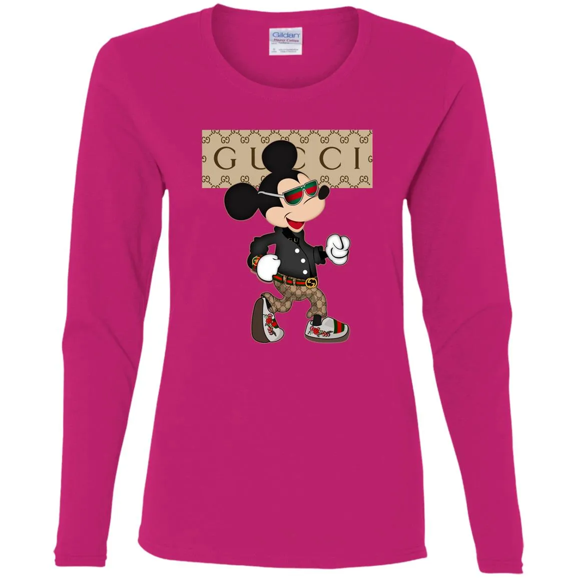 Gucci Shirt Mickey Mouse T-shirt Women Long Sleeve Shirt