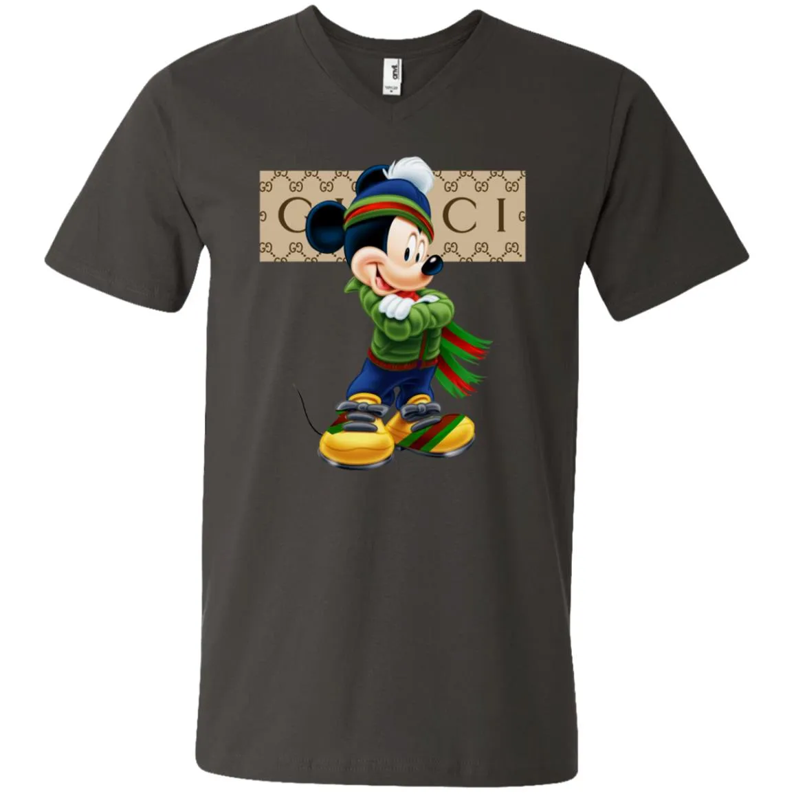 Gucci Trending Mickey T-shirt Men V-Neck T-Shirt