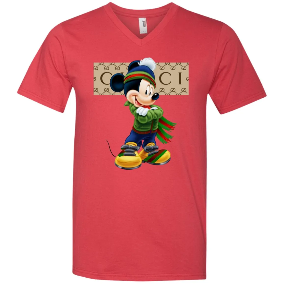 Gucci Trending Mickey T-shirt Men V-Neck T-Shirt